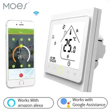 

Smart WiFi Thermostat Temperature Controller Water and Gas Boiler Works with Alexa Echo Google Home Tuya App Remote Control