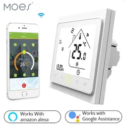 Thermostat WiFi intelligent, contrôleur de température, chaudière à eau et à gaz, fonctionne avec Alexa Echo Google Home Tuya App télécommande 