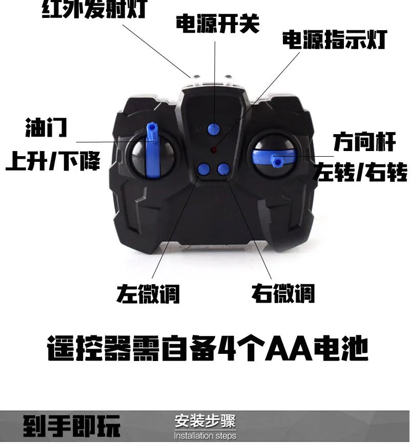 Remote Control Aircraft Unmanned Aerial Vehicle Remote Control Toy Model CHILDREN'S Toy Drop-resistant Helicopter Charging Gift