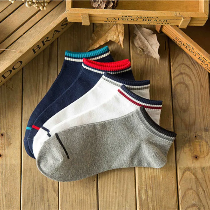 5 Pair Men Sports Socks Invisible Short Ankle Socks Breathable Thin Boat Sock XRQ88