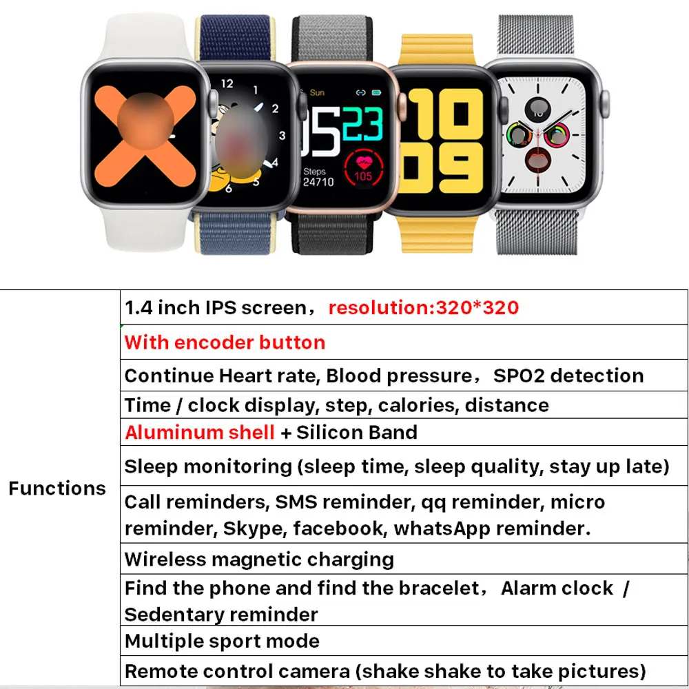 T200 часы 5 IWO12 Bluetooth Смарт часы 1,4 '320*320 разрешение PPG Smartwatch для Apple IOS Android телефон частота сердечных сокращений PK IWO 11