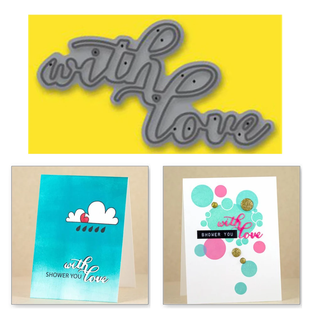 

YaMinSanNiO with Love Letter Metal Cutting Dies Word New 2019 for Scrapbooking Decorative Embossing DIY Crafts Stencils Fustelle