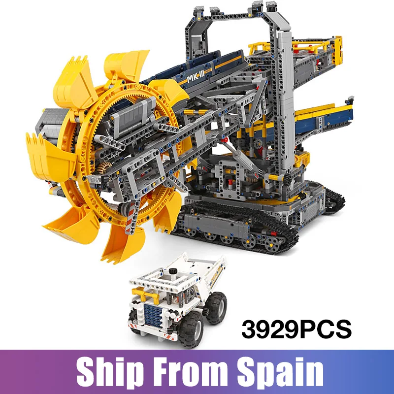 

20015 3929pcs Technic series bucket wheel excavator electric car Model city building block 42055 Bricks Toy Gift Compatible lego