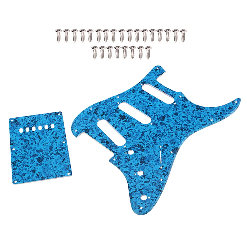 Современный стиль SSS 11 отверстий для электрогитары Pickguard и BackPlate набор