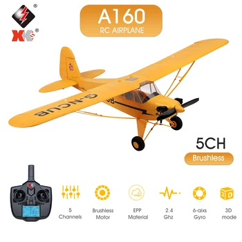 

Wltoys A160 Brushless RC Airplane 650mm Wingspan 5 Channel Remote Control Airplane Stunt Flying 3D 6G Mode RC Aircraft for Adult