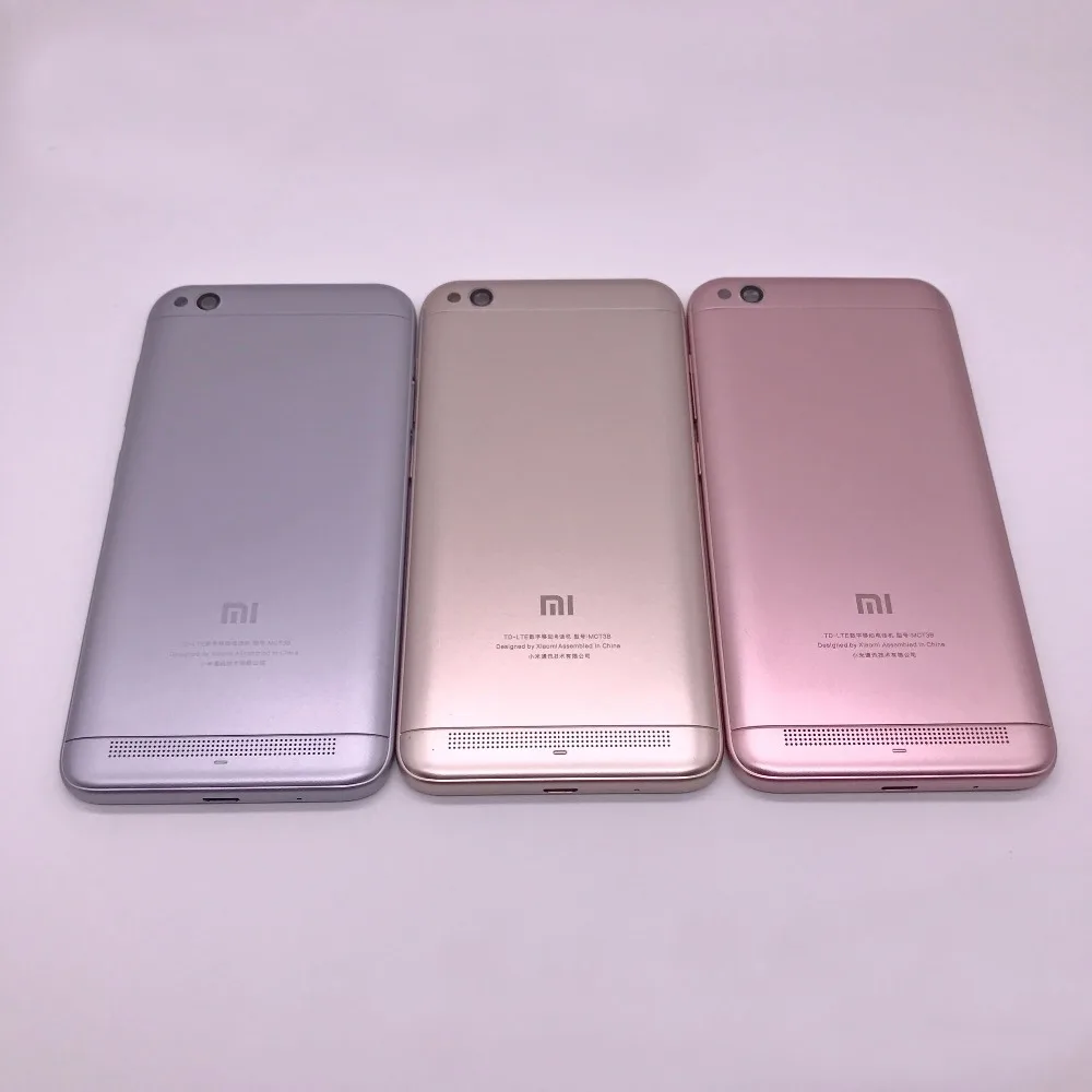 Для Xiaomi Redmi 5A задняя крышка корпуса батареи Redmi 5A задняя крышка+ стекло для камеры+ боковые кнопки запасные части