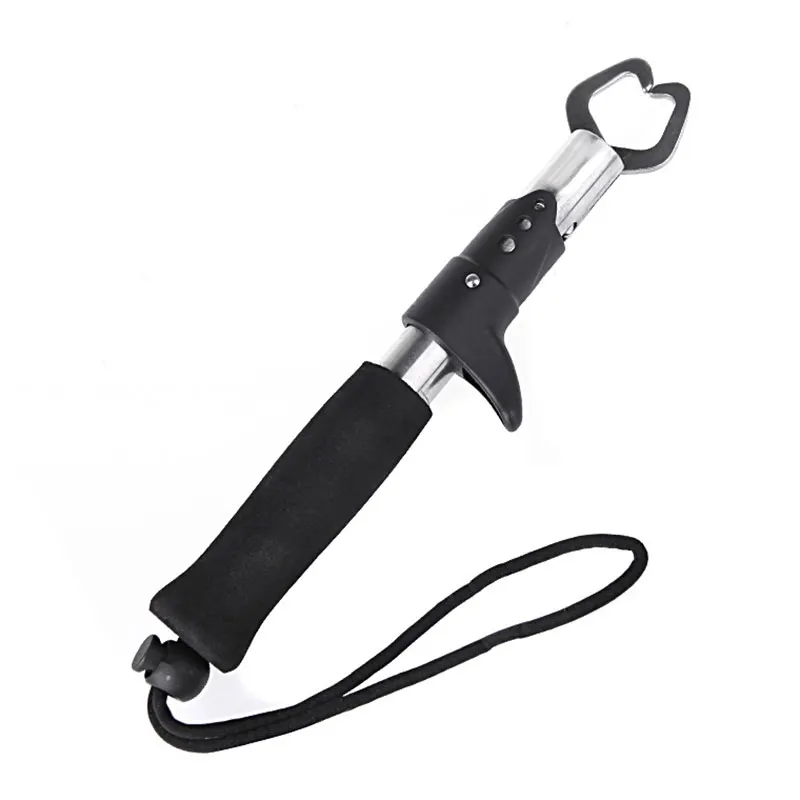 L Fishing Gripper Stainless Steel Fish Lip Grip Handle Grab Grabber Tackle Gear - Цвет: L