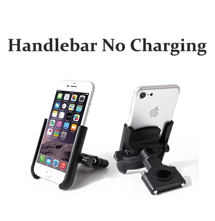 Handlebar No Charger Vmonv алюминиевый мотоциклетный зарядный Руль держатель мобильного телефона для iPhone X универсальное зеркало заднего вида USB зарядное устройство подставка крепление - Цвет: Handlebar No Charger