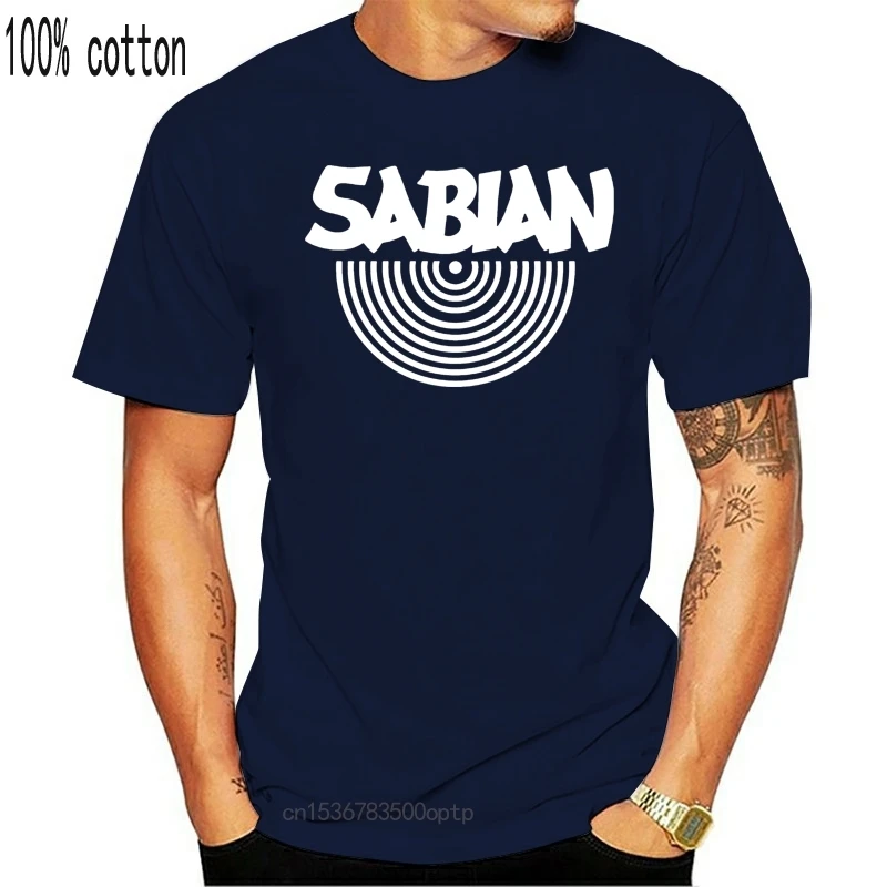 Футболка мужская черная с логотипом сабиан перкуссия барабан тарелка размеры от