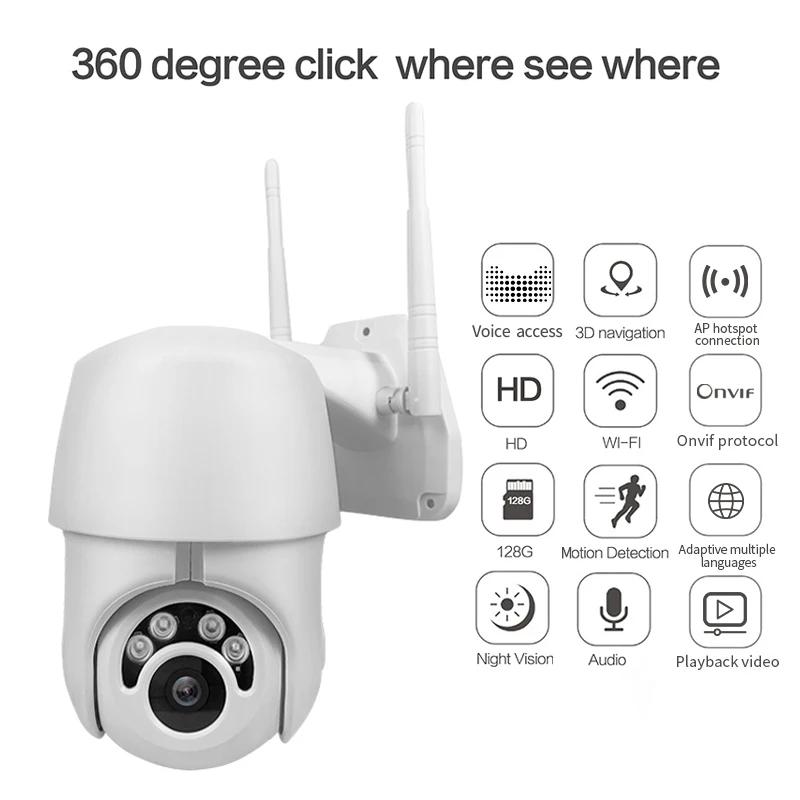 

Guzcadun Outdoor IP Camera Wireless Surveillance WIFI Camera Night Vision Smart Home IP Security Cameras Motion Detection