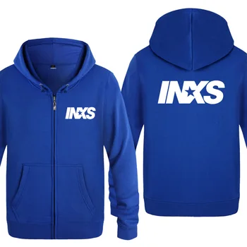 

Zipper Hoodies Men Music Rock INXS Letter Mens Hoodie Hip Hop Fleece Long Sleeve Man's Jacket Sweatshirt Skate Tracksuit Coat