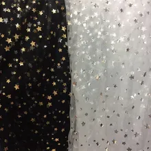 Сетчатая пряжа, ажурная сетка, бронзовая, горячая, серебряная, плотная, нестандартного размера, со звездами, детская одежда, сетчатая юбка, ткань