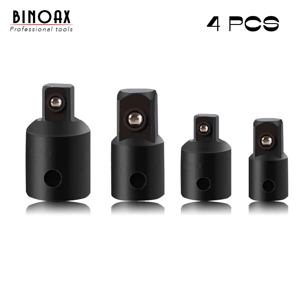 Reducer-Converter-Tool Socket-Adapter Ball-Lock Ratchet BINOAX 4pcs/Set 1/4-3/8-