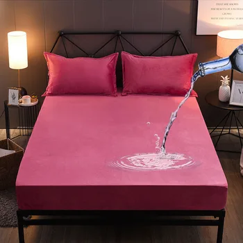 

Bed Cover Crystal Velvet Mattress Pad Mattress Cover Protector Elastic Topper Anti-mite Bugs Twin King Bed Fitted Sheet Covers