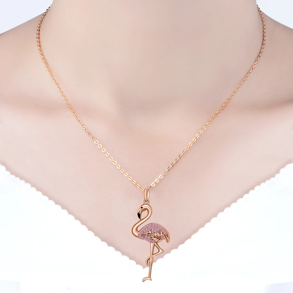 14k Gold 'GYPB' Flamingo Circle Necklace by Lindsey Gurk | Tiny Tags