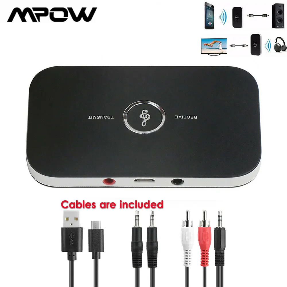 Беспроводной Bluetooth передатчик и приемник 2 в 1 для Mpow A2DP аудио RCA до 3 5 мм Aux USB