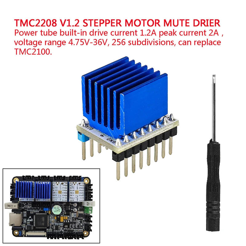 1 компл. 5 TMC2208 V1.2 шаговый демпфер радиатор датчики для 3d принтера плата управления