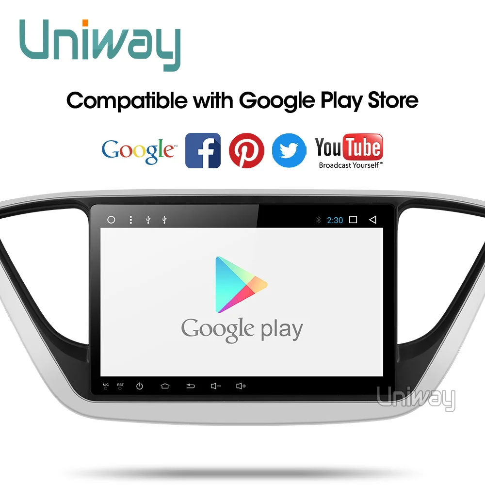 Sale Uniway A17YN9071 android 9.0 car dvd for the new hyundai verna  solaris accent 2016  2017 car radio multimedia player gps stereo 2