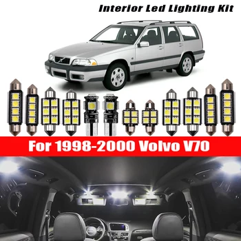 

14x White Auto Car LED Light Bulbs Interior Kit For 1998-2000 Volvo V70 Led Map Dome License Plate Lamp Car Styling