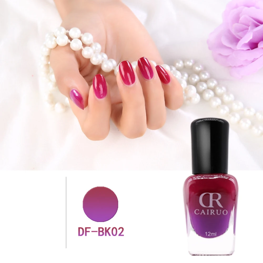 Nusx 12ml Temperature Color Changing Thermal Nail Polish Glitter Effect Fast Dry Manicure Varnish Gradient Nail 4