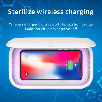 

UV Phone Sterilizer Box Jewelry Phone Cleaner Sanitizer Disinfection For Mask UV Rechargeable Smart Phone Disinfection Box Clean