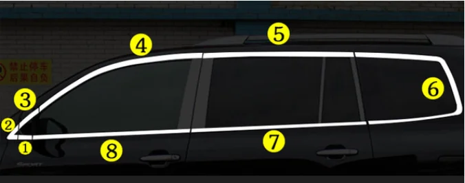 Нержавеющая сталь окна автомобиля планки для toyota rav4 2006 2007 2008 2009 2010 2011 2012 xa30 - Цвет: 16 pcs trims