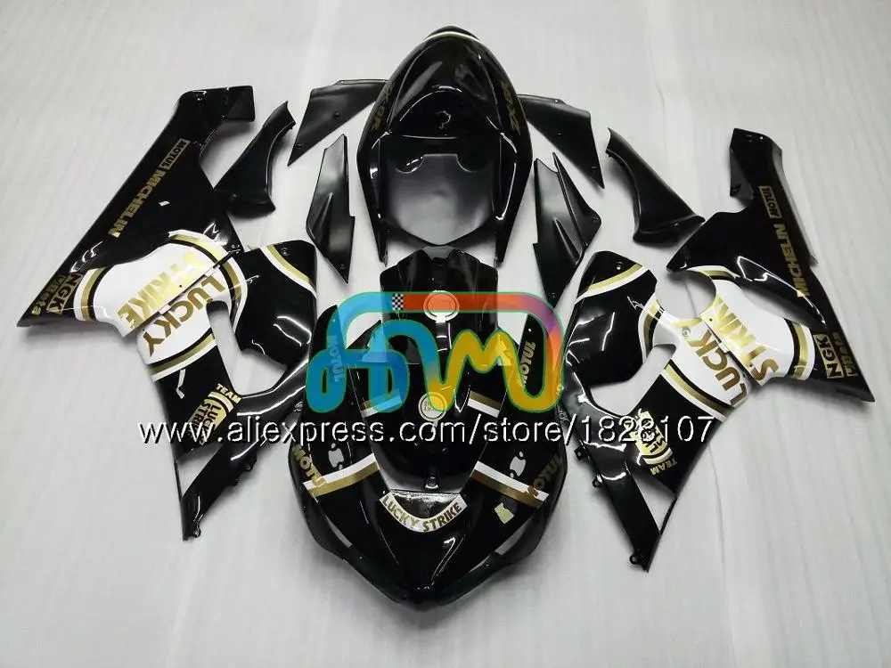 No. 17 Тюнинг-пакет для KAWASAKI черный белый ZX 6R 600CC 6 R ZX636 ZX-636 600 CC ZX-6R 11BS. 24 ZX600 ZX 636 ZX6R 05 06 2005 2006 обтекатели - Цвет: No. 17