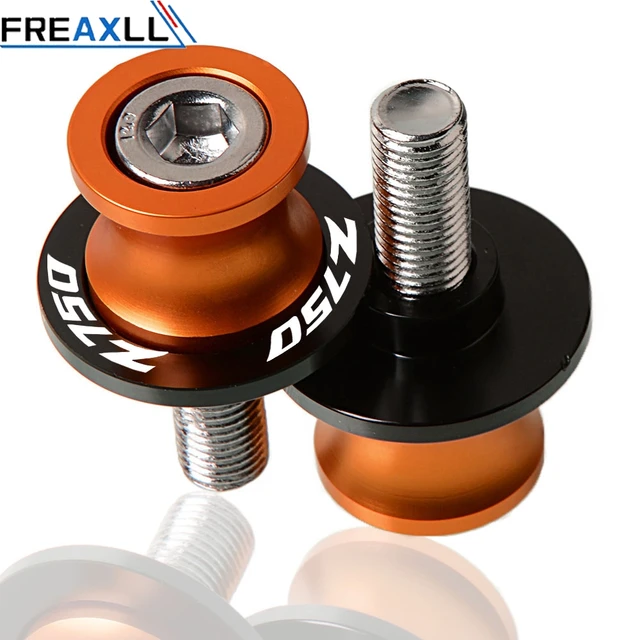 Z750 For KAWASAKI Z750 Z 750 2007 2008 2009 2010 2011 Motorcycle Accessoires Swingarm Slider Spools 10MM Stand Screws Cover Orange 10mm