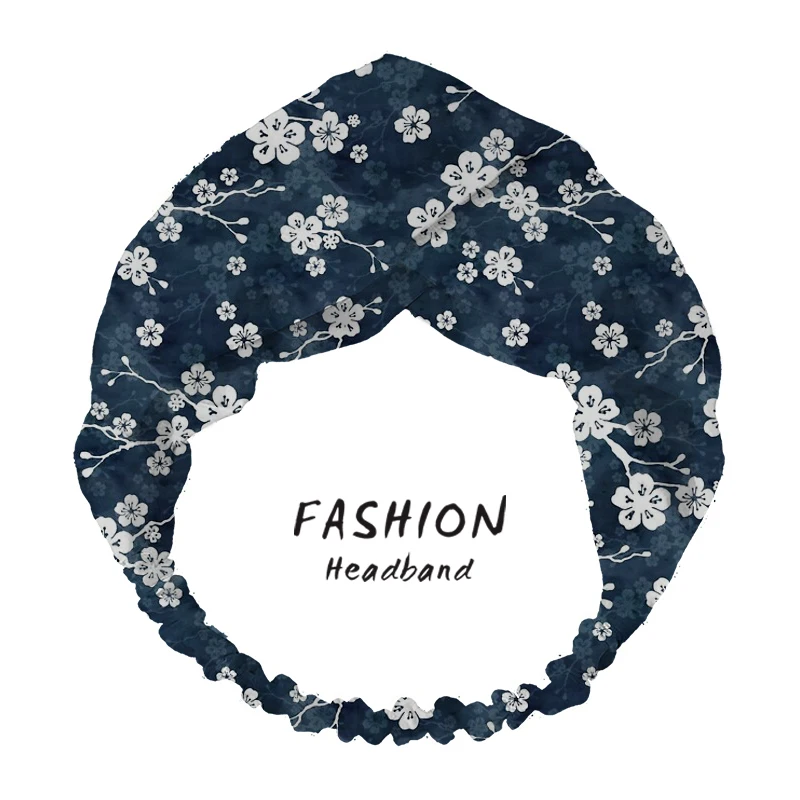 

Cherry blossom Women Bandanas Headbands Turban HairBands Head Wrap Hair Headbands for Women Elastic Hair Bands hair accesories