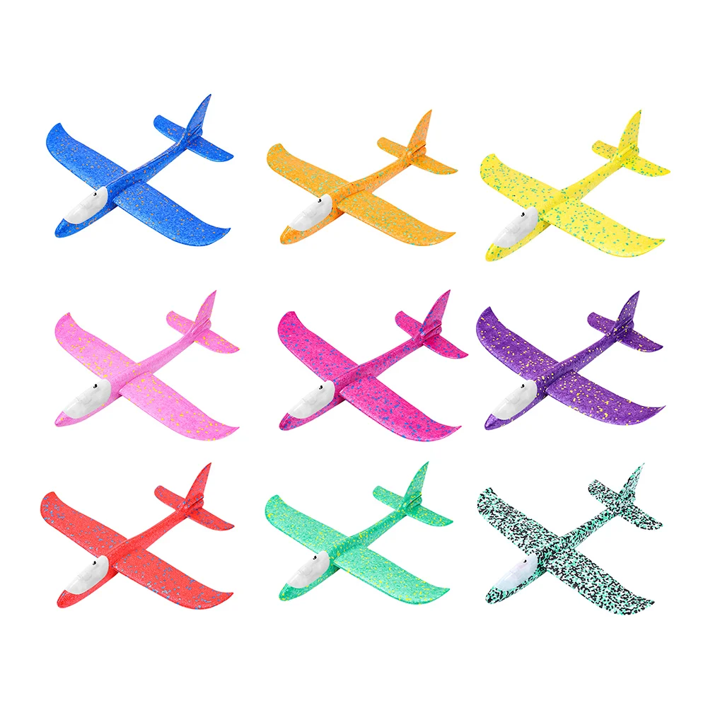 

DIY Kids Hand Throw Flying Glider Planes Flashing Airplane Model Gliders EPP Resistant Breakout Foam Aircraft Toys For Children