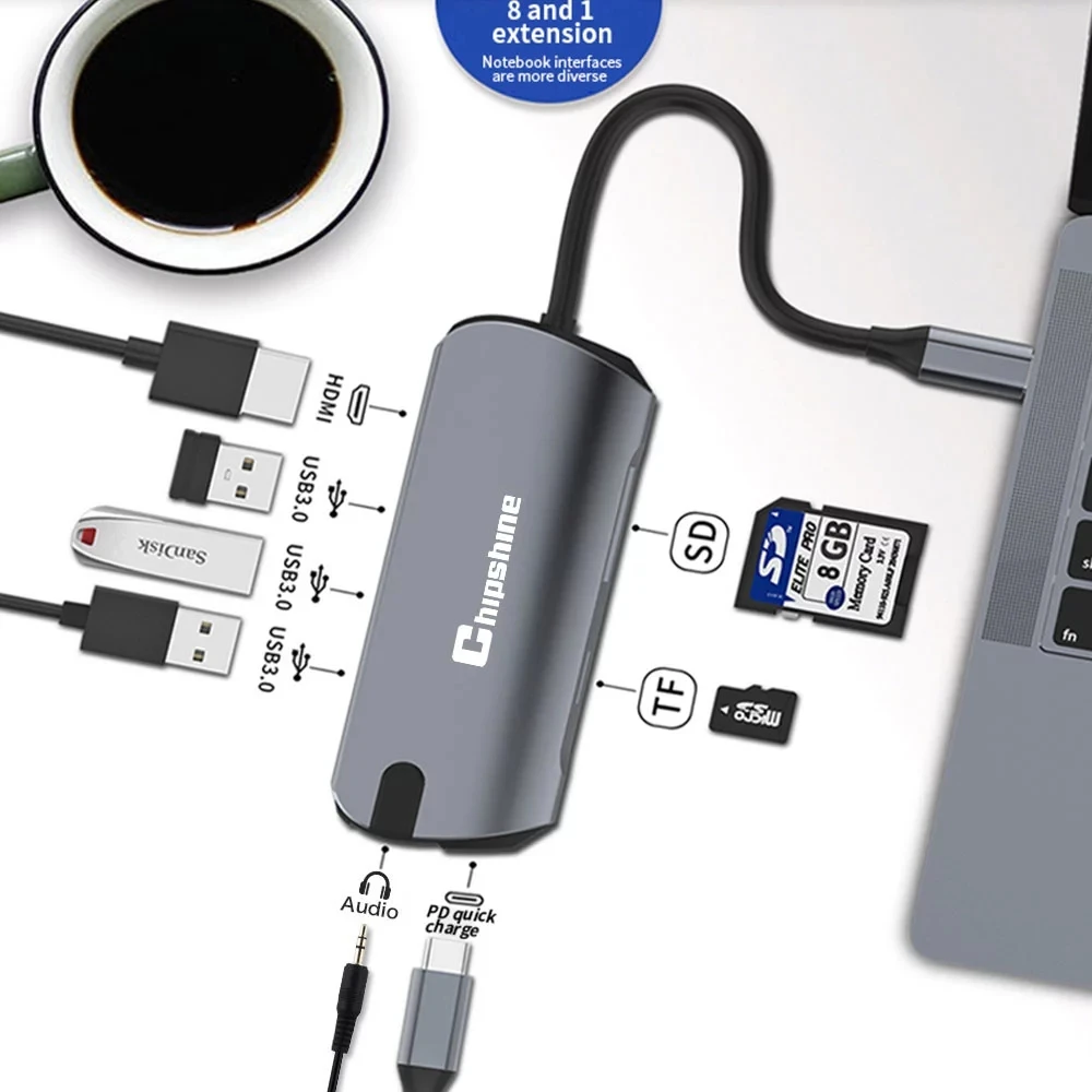 USB C концентратор с HDMI PD зарядка SD кард-ридер USB-C концентратор type-C разветвитель для Macbook Pro Аксессуары для ноутбуков мульти usb-хаб