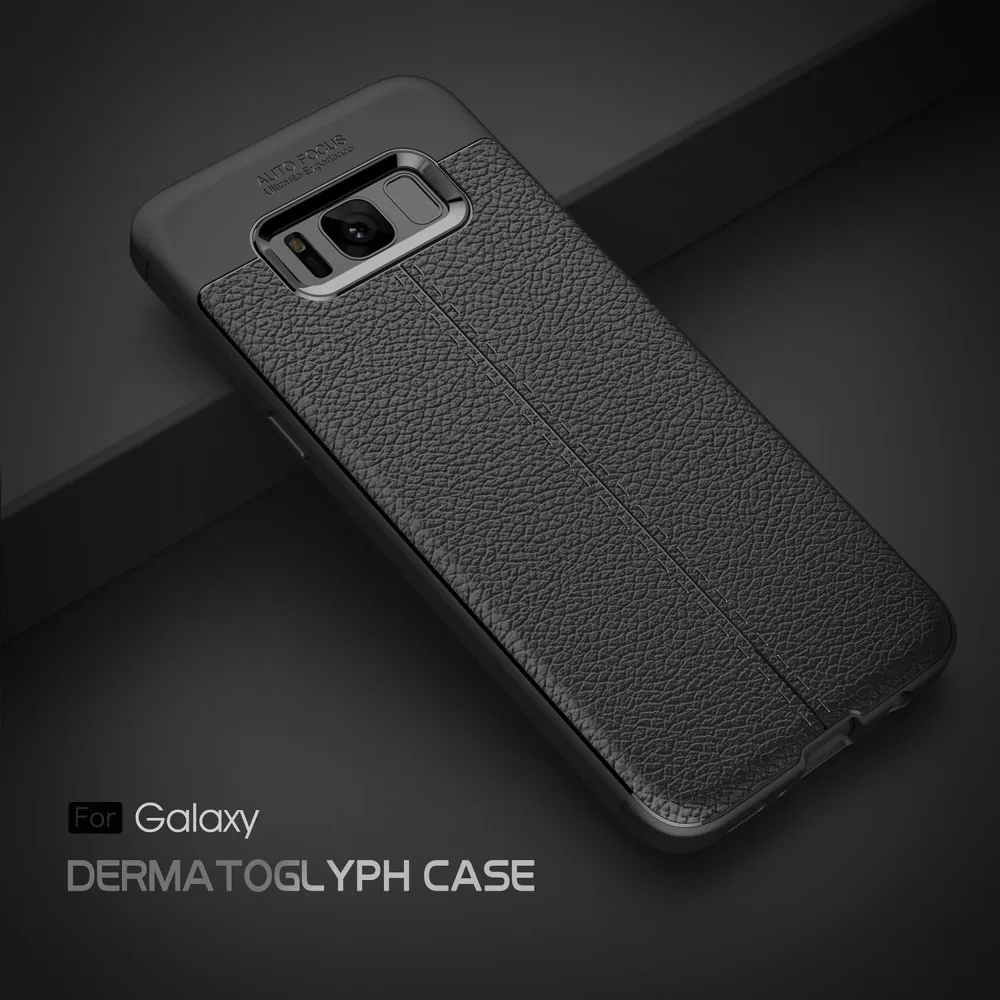 Luxury Leather Phone Case For Samsung Galaxy S10 Plus S8 Note 8 S10e S7 edgeThin Soft Silicone Bumper Shockproof Cover | Мобильные