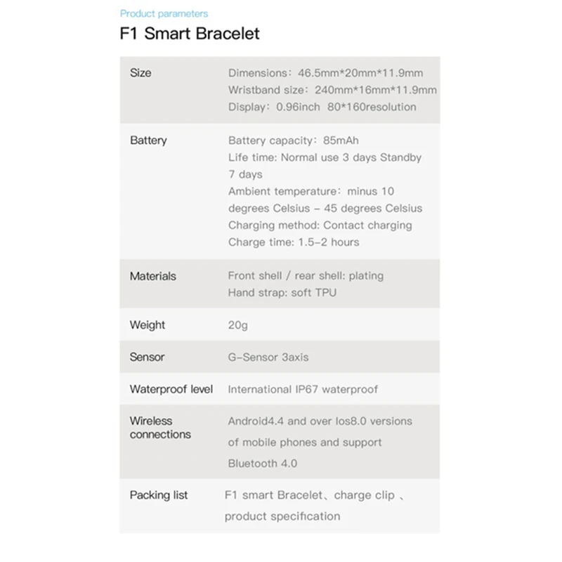 F1 Plus смарт-браслет кровяное давление водонепроницаемый цветной экран Спортивный умный Браслет пульсометр напульсники