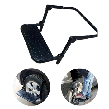 

ABZB-Wheel Step Folding Car Stairs Tyre Mount Auto Steps Ladder for Vehicle MPV SUV Roof Racks Bike Luggage Tires for Cars