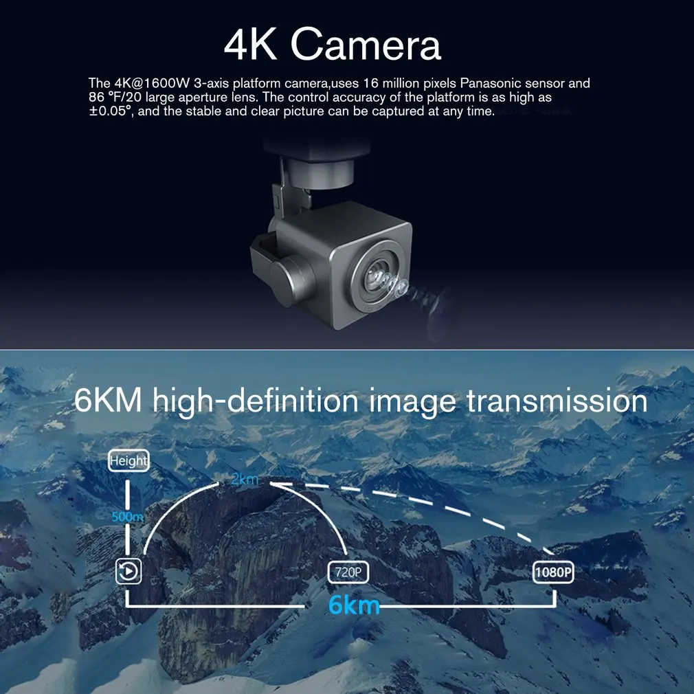 Gps складной Радиоуправляемый Дрон с камерой 4K HD 5,8 ГГц FPV 32 минуты выносливость RC самолет 720 градусов VR панорамный