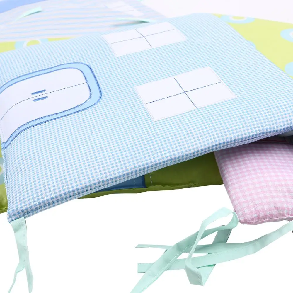 Детская кроватка бампер, мультфильм дышащая мягкая сетка кроватка наклейка для защиты от ударов колыбели бамперы хлопок кроватки рельс крышка мягкая кровать подушка