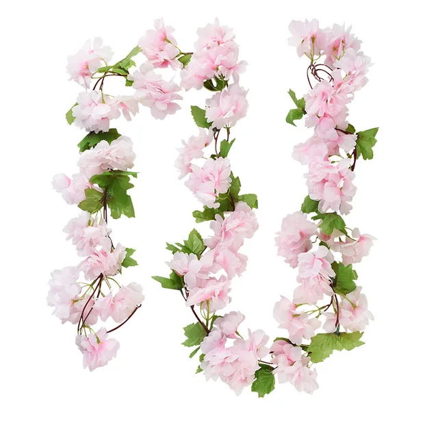 180cm Fake Ivy Wisteria Flowers Artificial Plant Vine Garland for Room Garden Decorations Wedding Arch Baby Shower Floral Decor 230cm G04