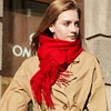Winter Pure Long Cashmere Scarf Women Luxury Brand Real Cashmere Scarf Warm Thick Soft Solid Shawl Ladies Wrap 3