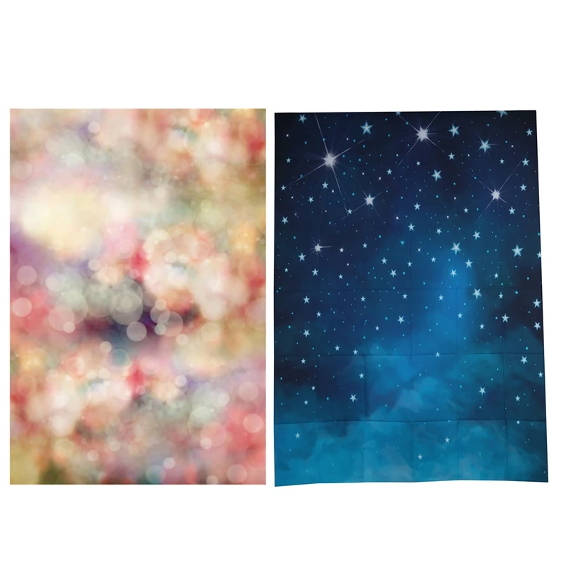 2 Pcs Thin Vinyl Photography Backdrops Abstract Pretty Theme Baby Newborn Birthday Photo Background Studio Props 5X7Ft &amp 3X5Ft |