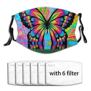 

Anti Dust Colourfulbutterfly Outdoor Washable Print Face Masks Cute Masks Fabric Protective PM2.5 Masks Proof Haze