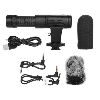 

MIC-07 Pro Metal Microphone Mobile Phone Live Mic Portable Design for Film and Television Interview Recording