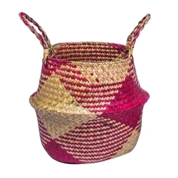 

Hand-Woven Flower Basket Fashion Creative Folding Portable Aquatic Folding Flower Basket