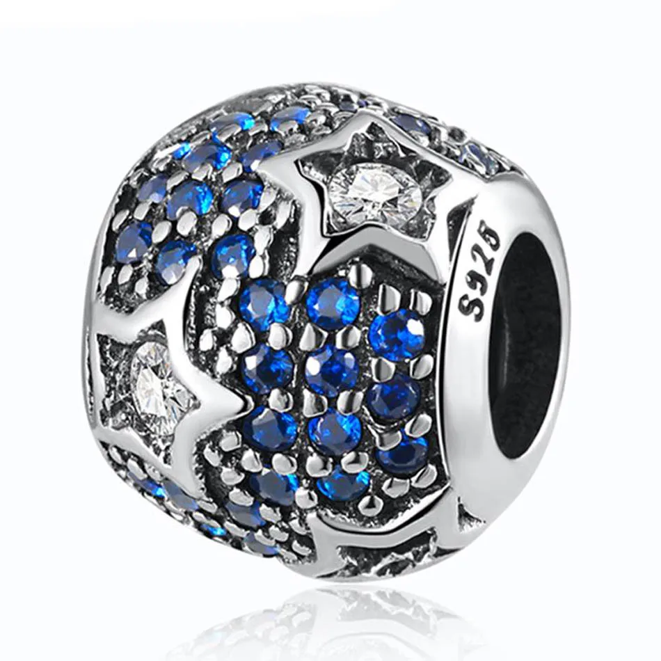 Аутентичные S925 Серебряные Бусины fit Pandora браслет на запястье в винтажном стиле со