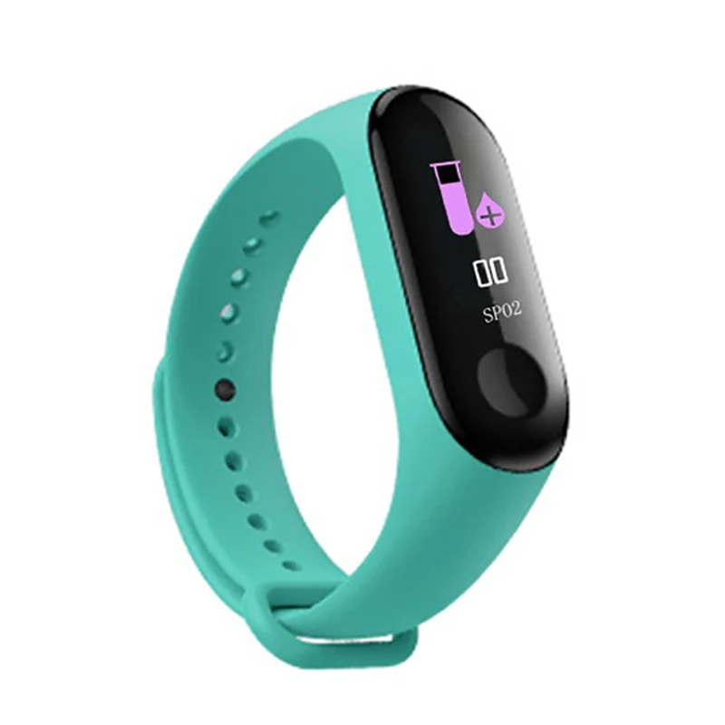 M3 водонепроницаемый смарт-Браслет фитнес-часы монитор сердечного ритма сообщение напоминание Шагомер Bluetooth Совместимость с Android iOS подарок - Цвет: green
