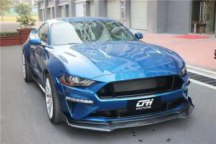 Углеродное волокно передний бампер спойлер авто диффузор подходит для Ford Mustang