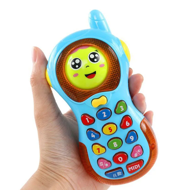 Детский Многофункциональный игрушечный смартфон, музыкальный красочный светильник, сотовый телефон для раннего образования для детей WSH99