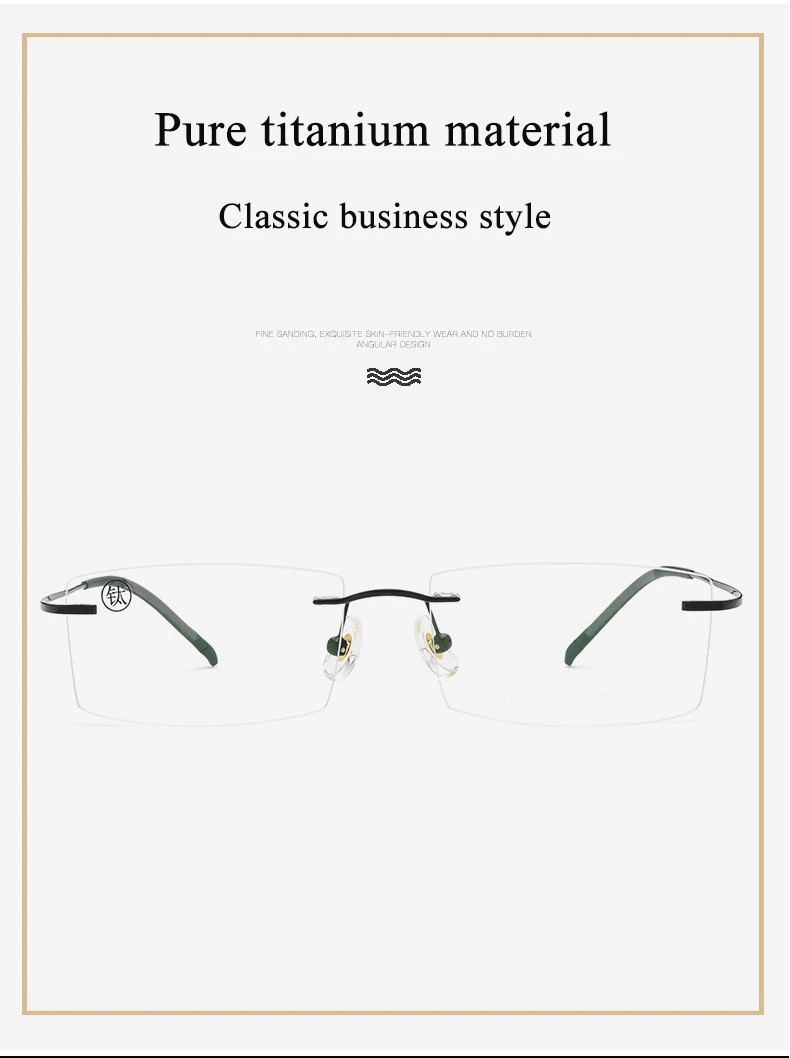 KLAR Optische Mode Randlose Brille Rahmen Speicher Titan Brillen Rezept Ultraleicht Flexible Rahmen Hohe Qualität Neue – Detail 5