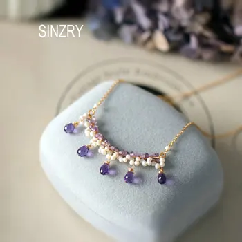 

SINZRY original handmade freshwaterl pearl waterdrop vintage chokers necklaces creative jewelry accessory