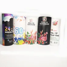 60 шт. художественные канцелярские маркеры Двойные наконечники кисть маркер s комикс Лайнер Маркер ручка для школы обучения детей подарки на день рождения