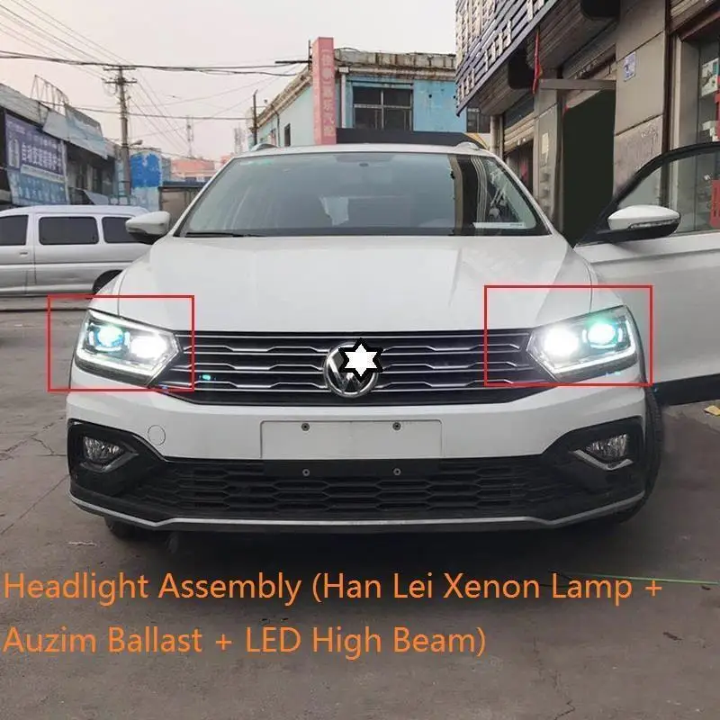 Number 5 Авто наружная сборка Cob Assessoires боковой указатель поворота Led Drl автомобильное освещение фары Задние фары 16 17 18 для Volkswagen Bora - Цвет: Number 5